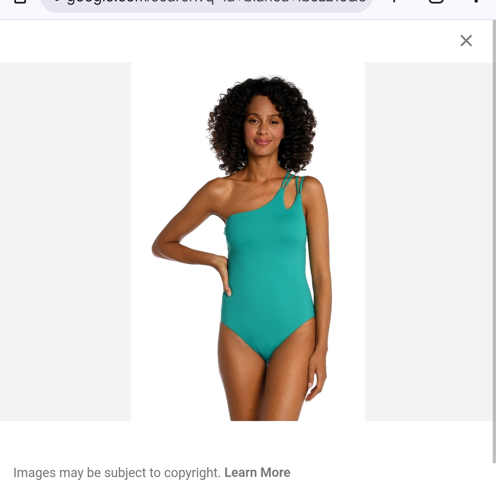 La Blanca Green One-Shoulder One Piece Swimsuit